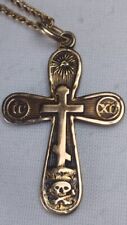 Pingente vintage URSS colar de ouro ícone pequena cruz crucifixo Jesus Cristo comprar usado  Enviando para Brazil