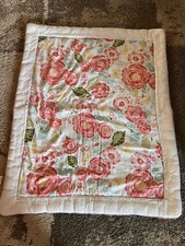 Edredom Levtex bebê cobertor flores rosa renda e mini pompons 100% algodão comprar usado  Enviando para Brazil