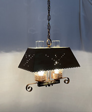 Pingente antigo com fio luz Country Lodge cabine toleware lanterna de cobre 1940 50 60, usado comprar usado  Enviando para Brazil