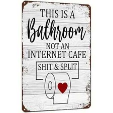 Funny bathroom metal for sale  Brooklyn