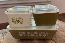 Usado, Vintage Pyrex Spring Blossom Crazy Daisy Conjunto de 8 Peças com Tampas comprar usado  Enviando para Brazil