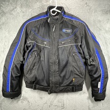 Jaqueta esportiva Olympia Moto masculina M armadura preta cordura zíper forro corta-vento comprar usado  Enviando para Brazil