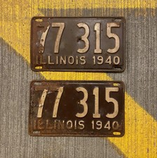 1940 illinois license for sale  USA