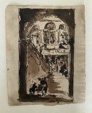 Dessin ancien plume d'occasion  Saint-Lô
