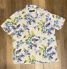 Tommy Bahama Męski L 100% jedwabny guzik z krótkim rękawem klub hawajskie klucze trikala na sprzedaż  Wysyłka do Poland