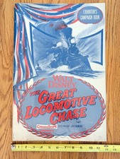 Disney The Great Locomotive Chase Movie Showman's Manual Pressbook Kit Laminado comprar usado  Enviando para Brazil