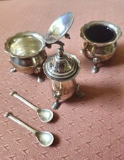 solid silver cruet set for sale  EDINBURGH