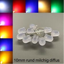 10mm LEDs milchig diffus alle Farben inkl. Widerstände Leuchtdioden LED 10 mm + comprar usado  Enviando para Brazil