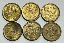 Lote 6 moedas do Brasil 50 centavos 1956 - KM# 566 - LT15, usado comprar usado  Brasil 