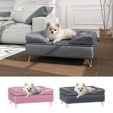 Sofá para cachorro PawHut sofá para animais de estimação com encosto removível almofada capa lavável, usado comprar usado  Enviando para Brazil