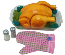 Jantar de frango assado Barbie tamanho infantil Fisher Price Cook With Me Play Food comprar usado  Enviando para Brazil