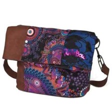 DESIGUAL Bols Ibiza Galactic Rainbow Mandala Bolsa Hobo Mensageiro de Lona RRP$245, usado comprar usado  Enviando para Brazil