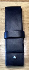 Montblanc black leather for sale  THETFORD