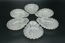 CONJUNTO DE 6 CONCHAS VIEIRAS DE CRISTAL TRANSPARENTE E FOSCO ASSINADO PRATO DE DOCES BACARÁ FRANÇA comprar usado  Enviando para Brazil