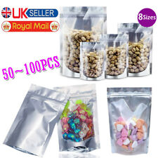 Clear silver resealable for sale  UK