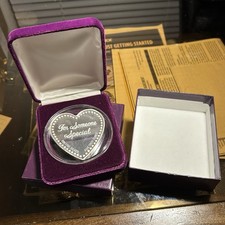 “For Someone Special” 5 Oz prata formato de coração prata, rosa, com estojo e caixa comprar usado  Enviando para Brazil