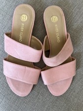 Pink suede sandals for sale  HATFIELD