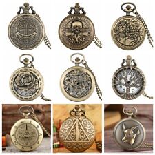 Usado, Relógio de bolso analógico de quartzo steampunk com colar corrente presentes para mulheres homens crianças comprar usado  Enviando para Brazil
