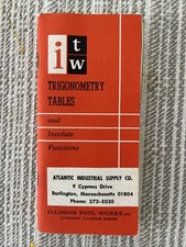 Itw trigonometry tables for sale  Natick