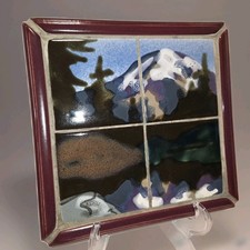 Mesa de parede Paul Lewing personalizada arte azulejo quatro azulejos mosaico floresta montagem Rainier EUA comprar usado Mesa de parede Paul Lewing personalizada arte azulejo quatro azulejos mosaico floresta montagem Rainier EUA comprar usado  Enviando para Brazil