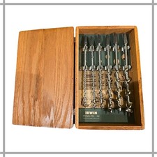 Conjunto de brocas de madeira vintage Irwin Auger em estojo de madeira original comprar usado  Enviando para Brazil