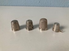 Four silver thimbles for sale  WALTON-ON-THAMES