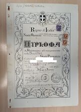Diploma regno italia usato  Casandrino