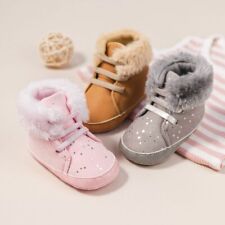 Usado, Bebê recém-nascido meninas meninos carrinho de bebê botas forradas de pele quente tênis inverno comprar usado  Enviando para Brazil