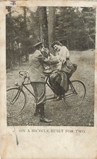 Romance En Una Bicicleta Construida Para Dos - Bicicleta Tándem ~1900s Postal comprar usado  Enviando para Brazil