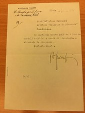 Lettera firmata amintore usato  Milano