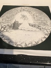 ARTE VINTAGE FLORAL LÁPIS DESENHO CÍRCULO ORIGINAL em A3 PRESENTE DE FLORES DE JARDIM DA SENHORA comprar usado  Enviando para Brazil