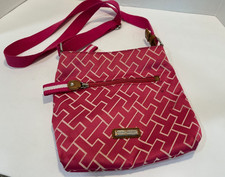 Usado, Bolsa tiracolo Tommy Hilfiger rosa assinatura bolsa ajustável alça larga bolsos comprar usado  Enviando para Brazil