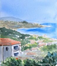 Aquarelle originale baie d'occasion  Antibes