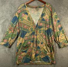 Moda Feminina Grande Boho Patchwork Topper Camisa Azul Rosa Floral Vovó Casa de Campo comprar usado Moda Feminina Grande Boho Patchwork Topper Camisa Azul Rosa Floral Vovó Casa de Campo comprar usado  Enviando para Brazil