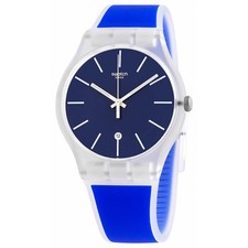 Relógio masculino Swatch viagem azul quartzo mostrador azul SO29K400 comprar usado  Enviando para Brazil