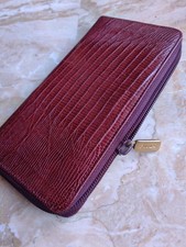 Leather wallet furla usato  Tortona