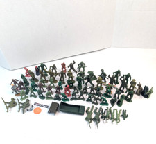 Lote Vintage de 65 Soldados Masculinos do Exército de Plástico Verde – Figuras Militares Sem Marca comprar usado  Enviando para Brazil