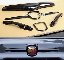 Combo Modanature De-Chrome Nero Lucido Piano per FIAT ABARTH 500 595 695 comprar usado  Enviando para Brazil
