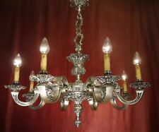 LUSTRE ANTIGO VINTAGE LUMINÁRIAS DE TETO PRATA MAZARIM NÍQUEL Ø35", usado comprar usado  Enviando para Brazil