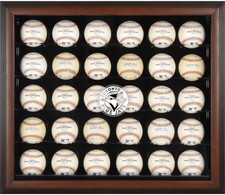 Vitrine Blue Jays logotipo marrom com moldura 30 bolas - Fanáticos comprar usado  Enviando para Brazil