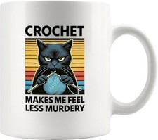 Caneca de crochê me faz sentir menos assassinato – Presente engraçado para artesãos e amantes de fios comprar usado  Enviando para Brazil