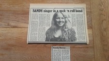 SANDY DENNY 'singer in a rock n roll band' 1972 UK Article/Clipping comprar usado  Enviando para Brazil
