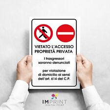 Cartello segnaletico vietato usato  Catania