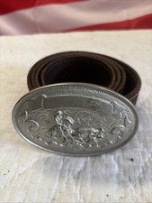 Leather cowboy belt for sale  WREXHAM