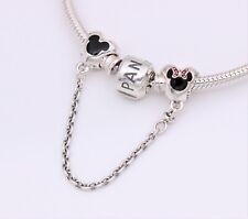 Novo Berloque de Corrente de Segurança Autêntico PANDORA Moments Disney Mickey e Minnie Mouse comprar usado  Enviando para Brazil