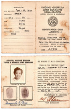 Cartão de identificação 1942 Segunda Guerra Mundial Filipinas VINZON'S GUERRILLA JOINT COMMAND (USAFFE) achado raro comprar usado  Enviando para Brazil