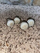 4 conjuntos vintage de base de náilon 3/4" OD 5/8" interno diamante deslizante giratório cromado e branco  comprar usado  Enviando para Brazil