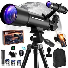 Telescópio 70 mm abertura 400 mm refrator Astro tripé portátil e adaptador de telefone comprar usado  Enviando para Brazil