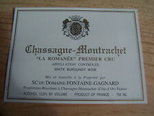 étiquette vin chassagne d'occasion  Quimperlé