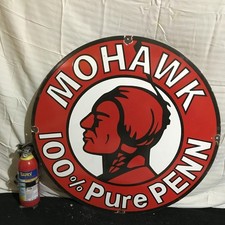 MOHAWK PENN gasolina porcelana CONCESSIONÁRIA DE POSTO DE GÁS 30 em lado único comprar usado  Enviando para Brazil
